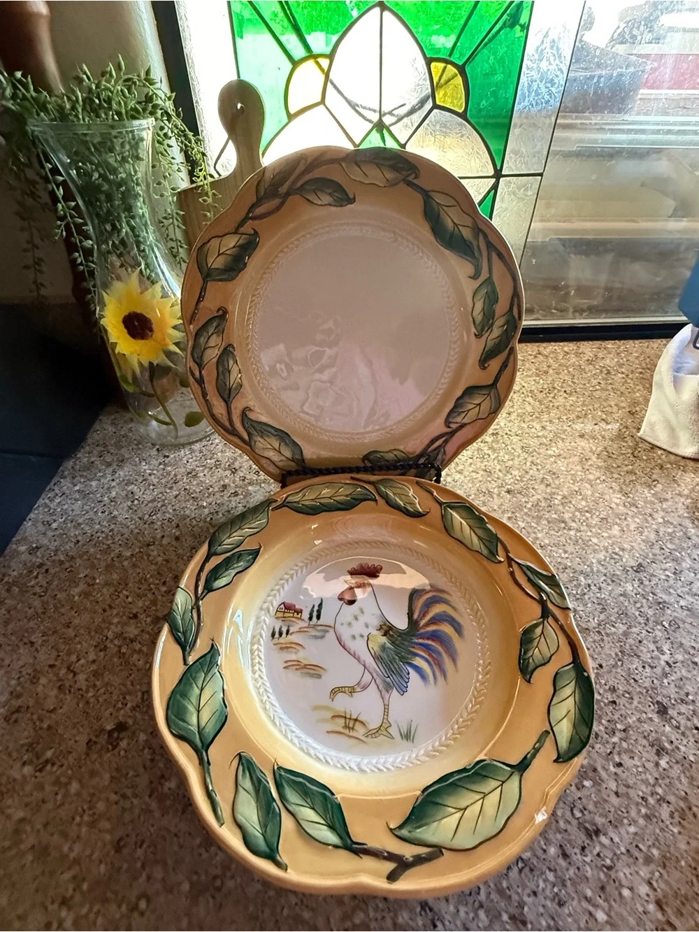 Fitz and Floyd Pasta & Plate Set Ricamo Portofino